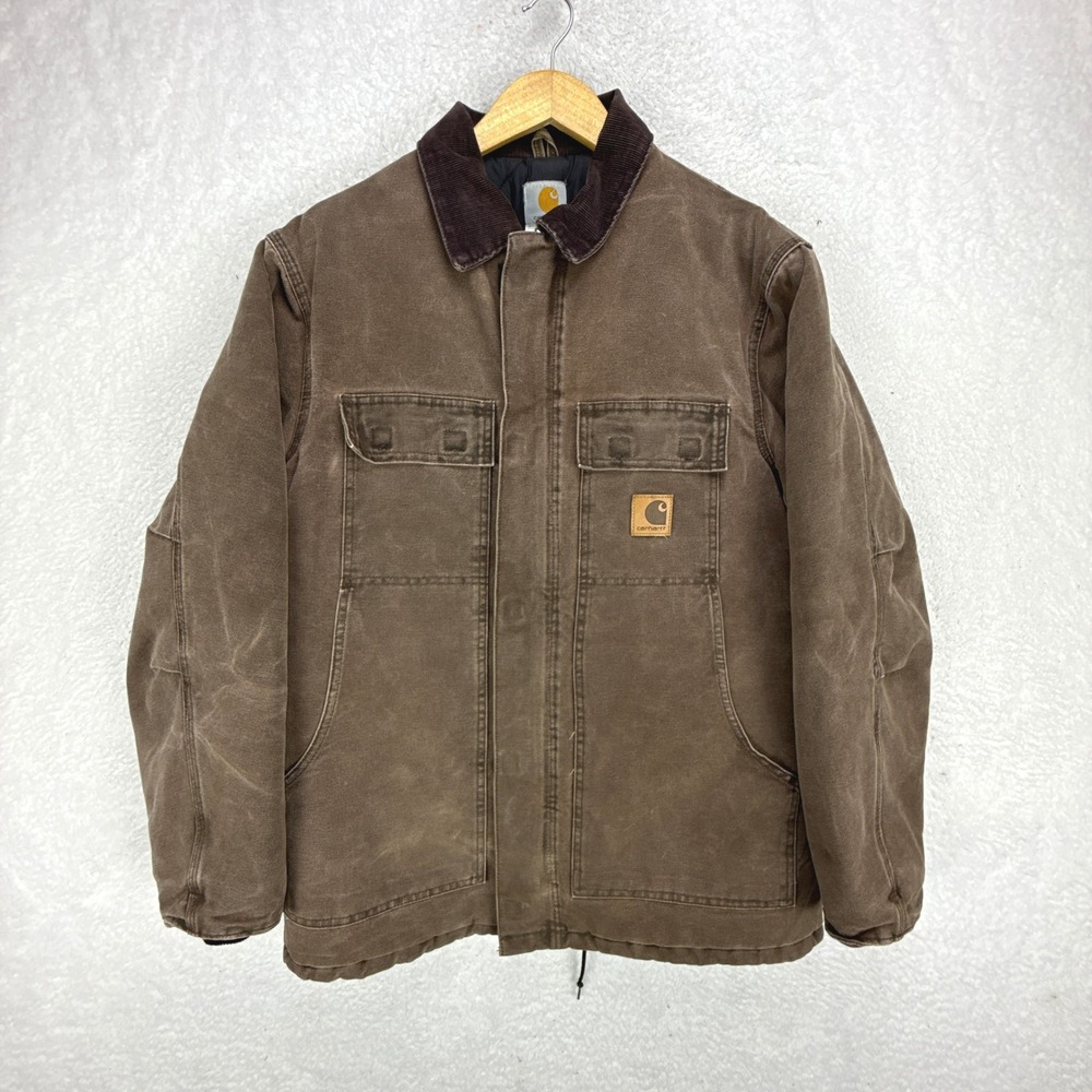 Carhartt Arctic Jacket Nylon Quilt Lined Mens Medium C26 CHT Chestnut‎ Brown